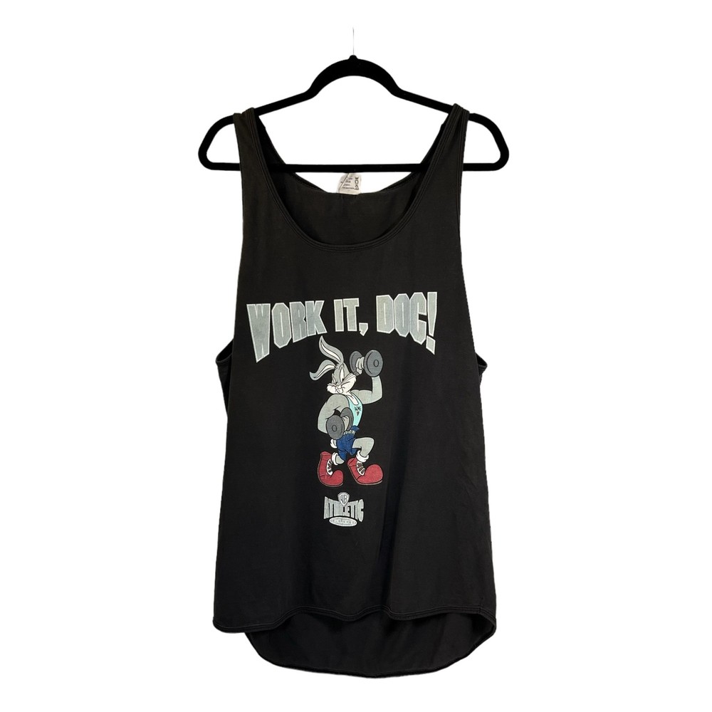 Acme Vintage 90s Bugs Bunny Work It Doc Tank Top Bodybuilding Muscle Size Large